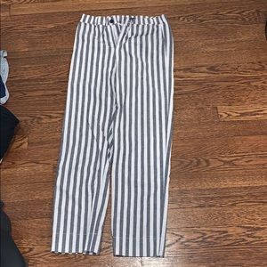 Stripped linen pants